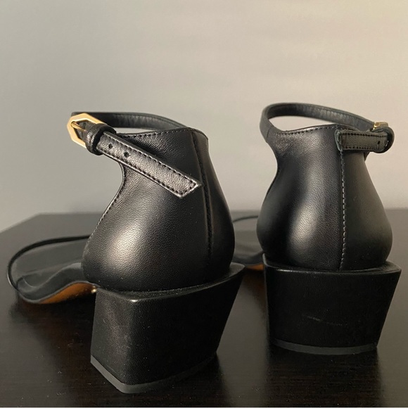 FRAME Le Summit Square Toe Sandal Black Size 6 - Picture 4 of 8